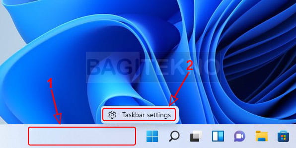 membuka pengaturan Taskbar